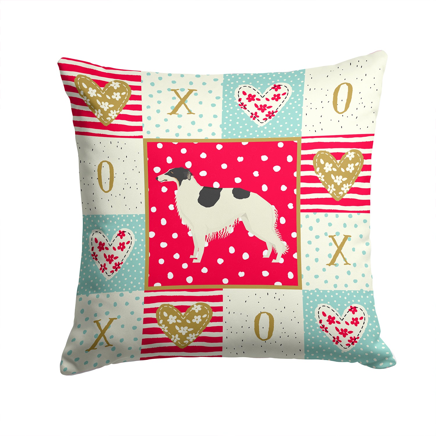 Borzoi Love Fabric Decorative Pillow CK5914PW1414 - the-store.com