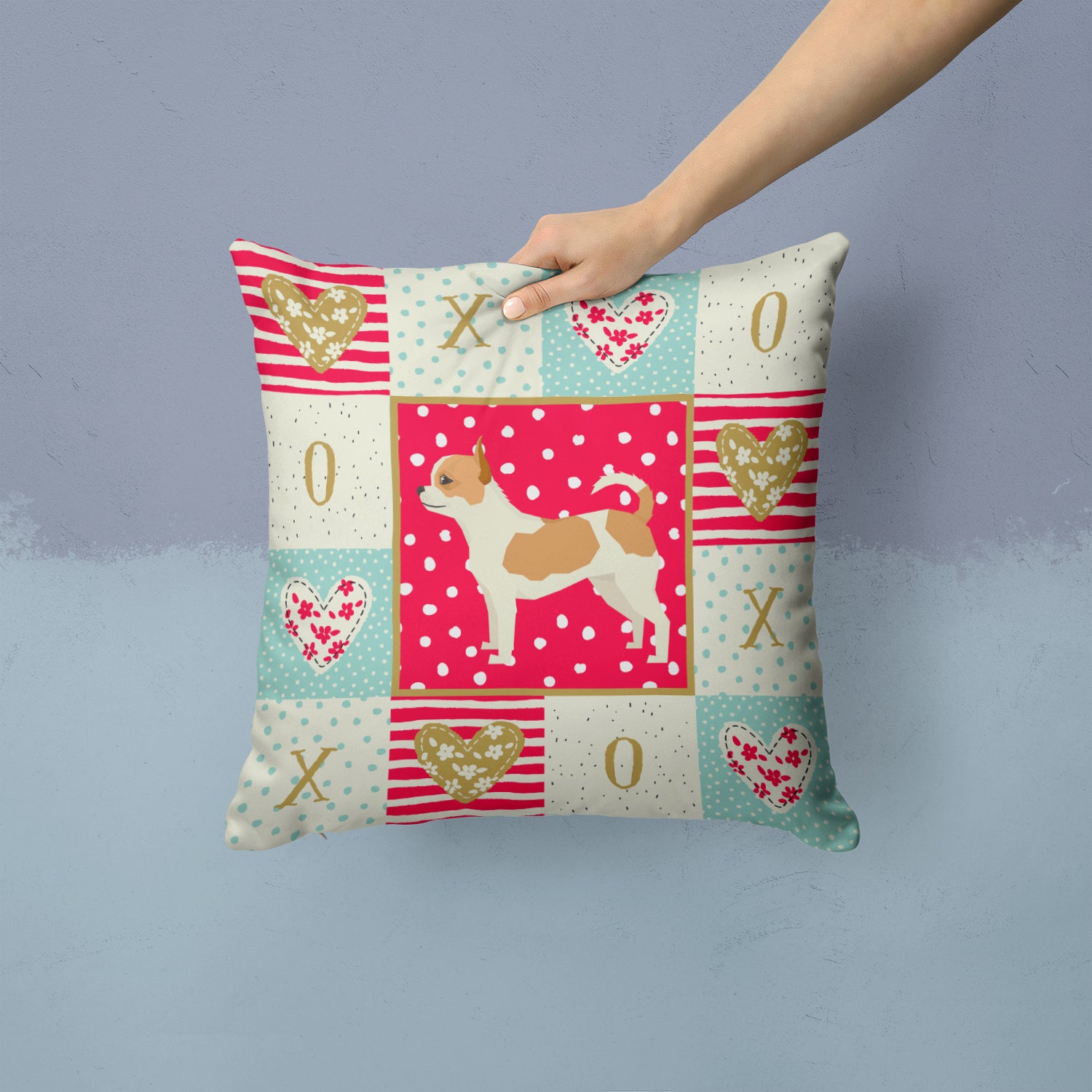 Chihuahua Love Fabric Decorative Pillow CK5920PW1414 - the-store.com