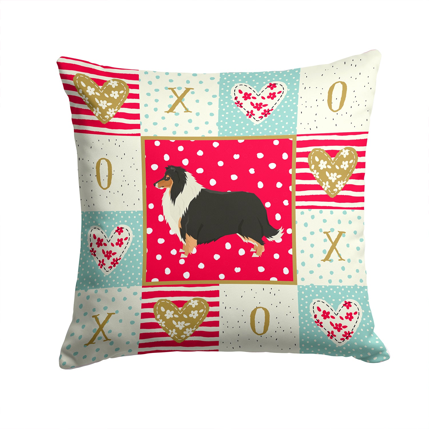 Collie Love Fabric Decorative Pillow CK5922PW1414 - the-store.com