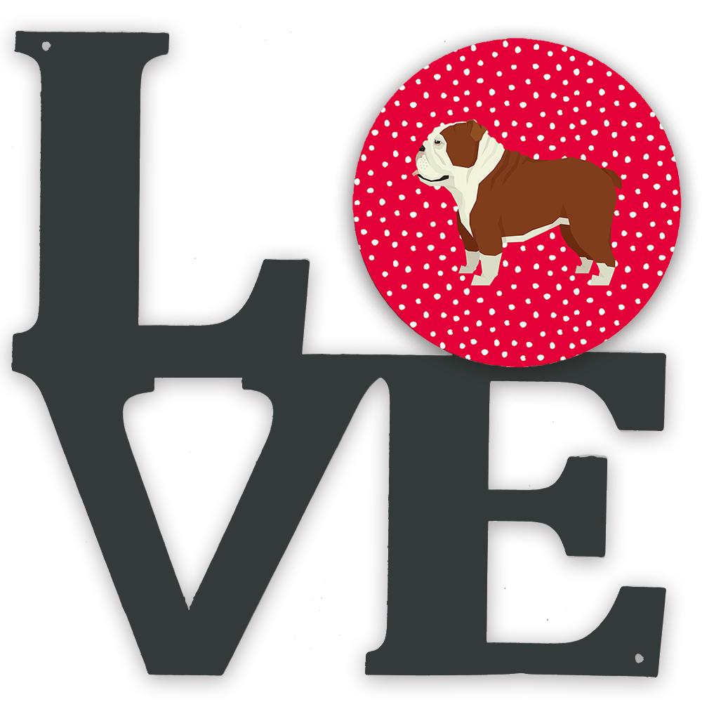 English Bulldog Love Metal Wall Artwork LOVE CK5926WALV by Caroline's Treasures