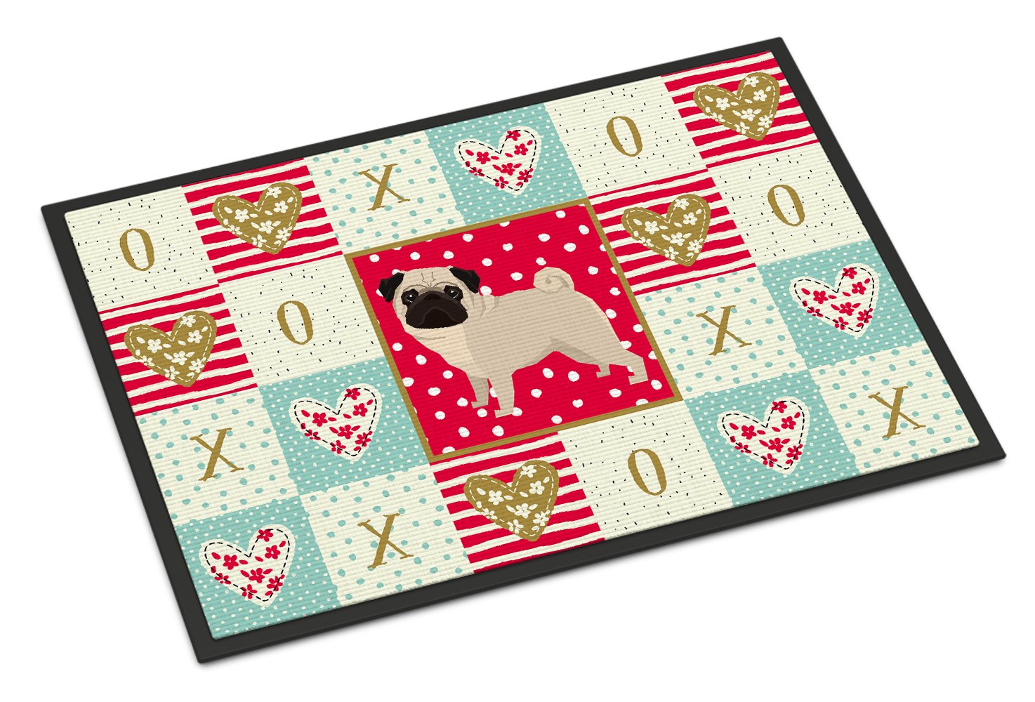 Pug Love Indoor or Outdoor Mat 24x36 CK5947JMAT by Caroline's Treasures