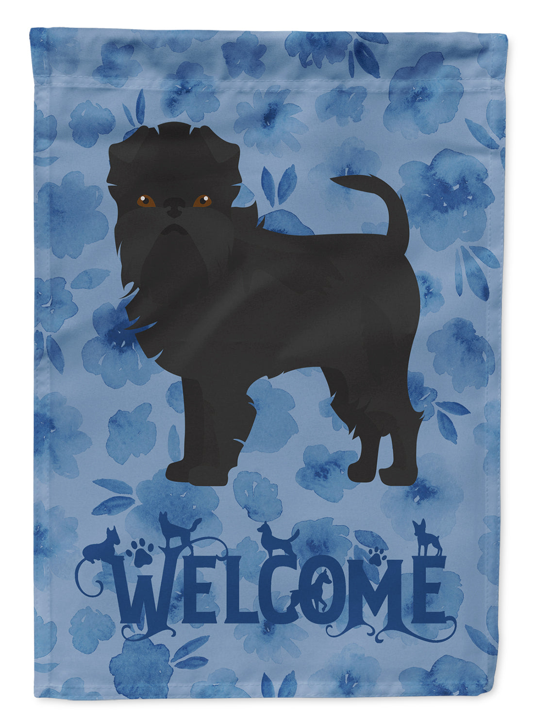 Affenpinscher #2 Welcome Flag Canvas House Size CK5963CHF  the-store.com.