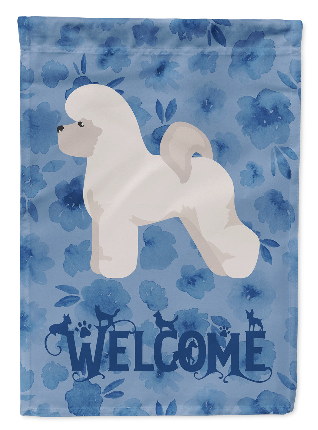 Bichon Fris� Welcome Flag Canvas House Size CK5969CHF  the-store.com.