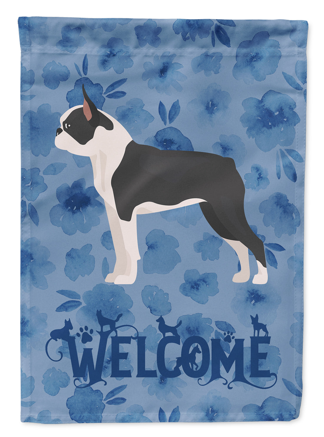 Boston Terrier Welcome Flag Garden Size CK5972GF  the-store.com.