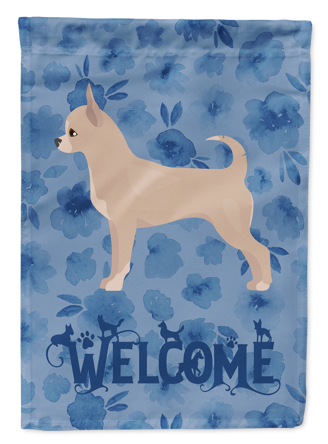 Chihuahua Welcome Flag Canvas House Size CK5976CHF  the-store.com.