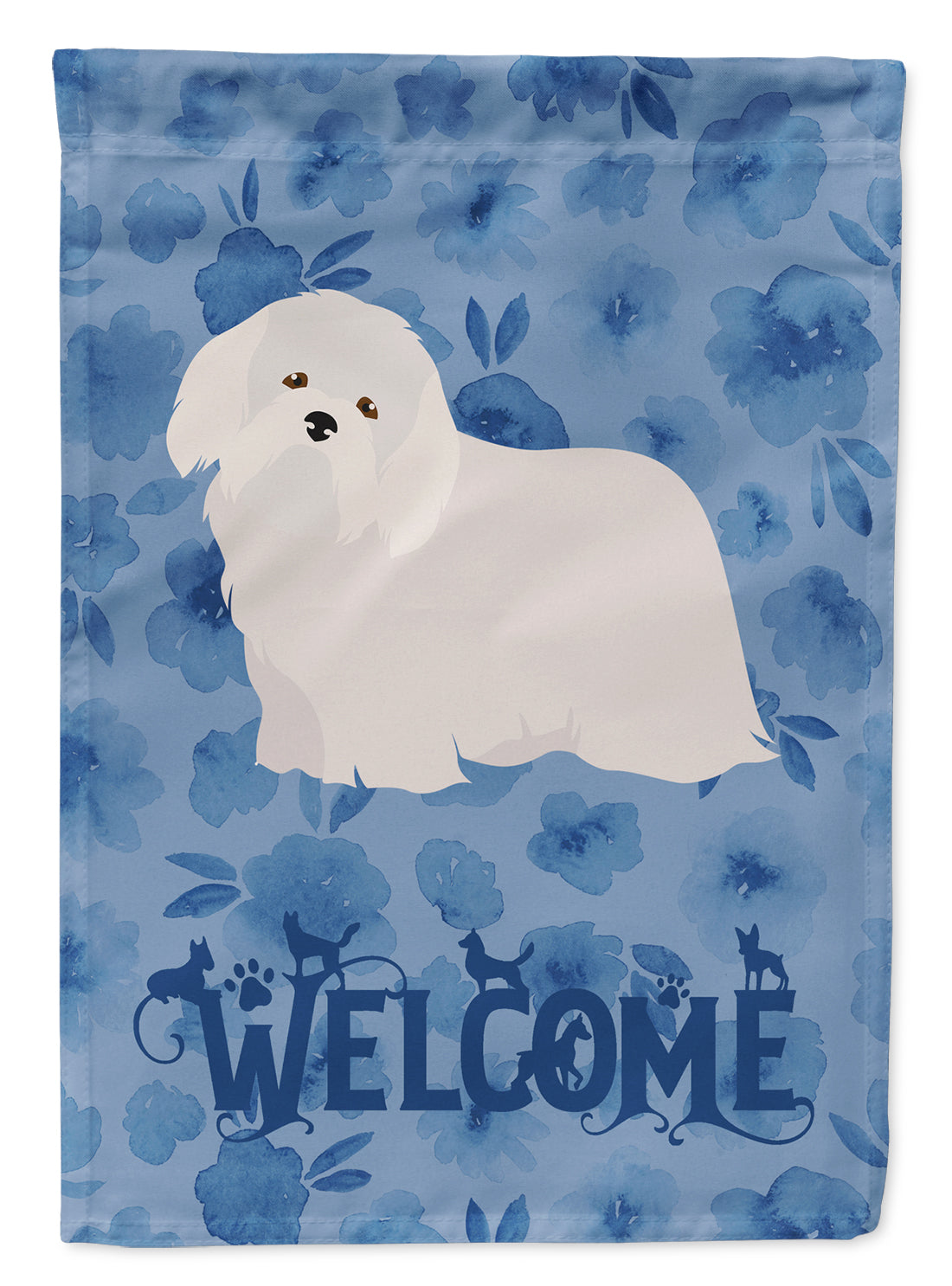 Coton de Tulear #2 Welcome Flag Canvas House Size CK5980CHF  the-store.com.