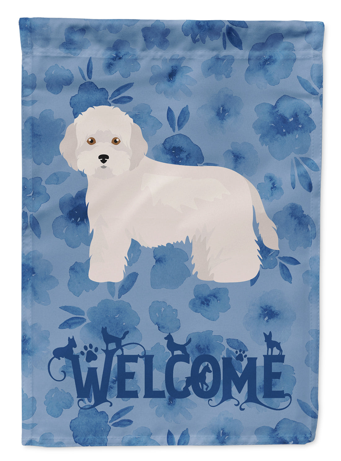 Cyprus Poodle Welcome Flag Garden Size CK5981GF  the-store.com.