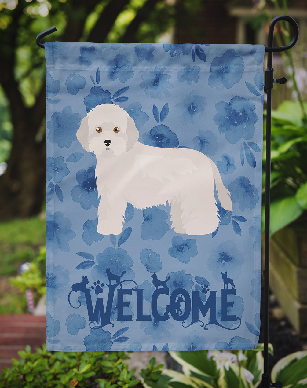 Cyprus Poodle Welcome Flag Garden Size CK5981GF  the-store.com.