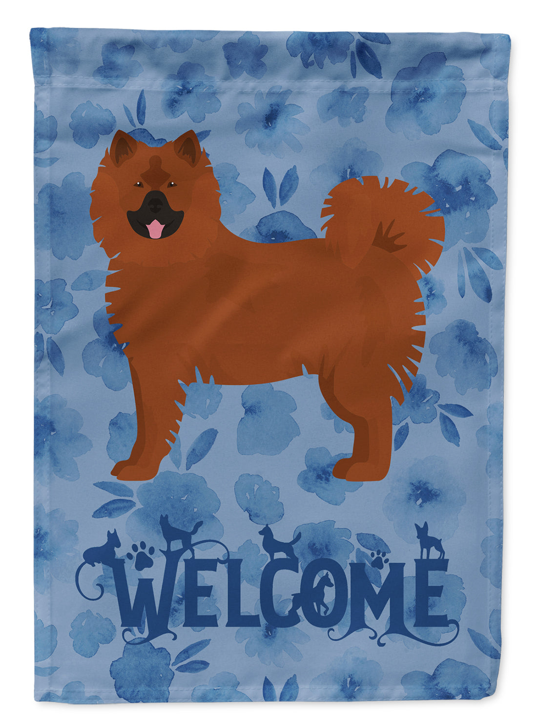 Eurasier Welcome Flag Garden Size CK5990GF  the-store.com.