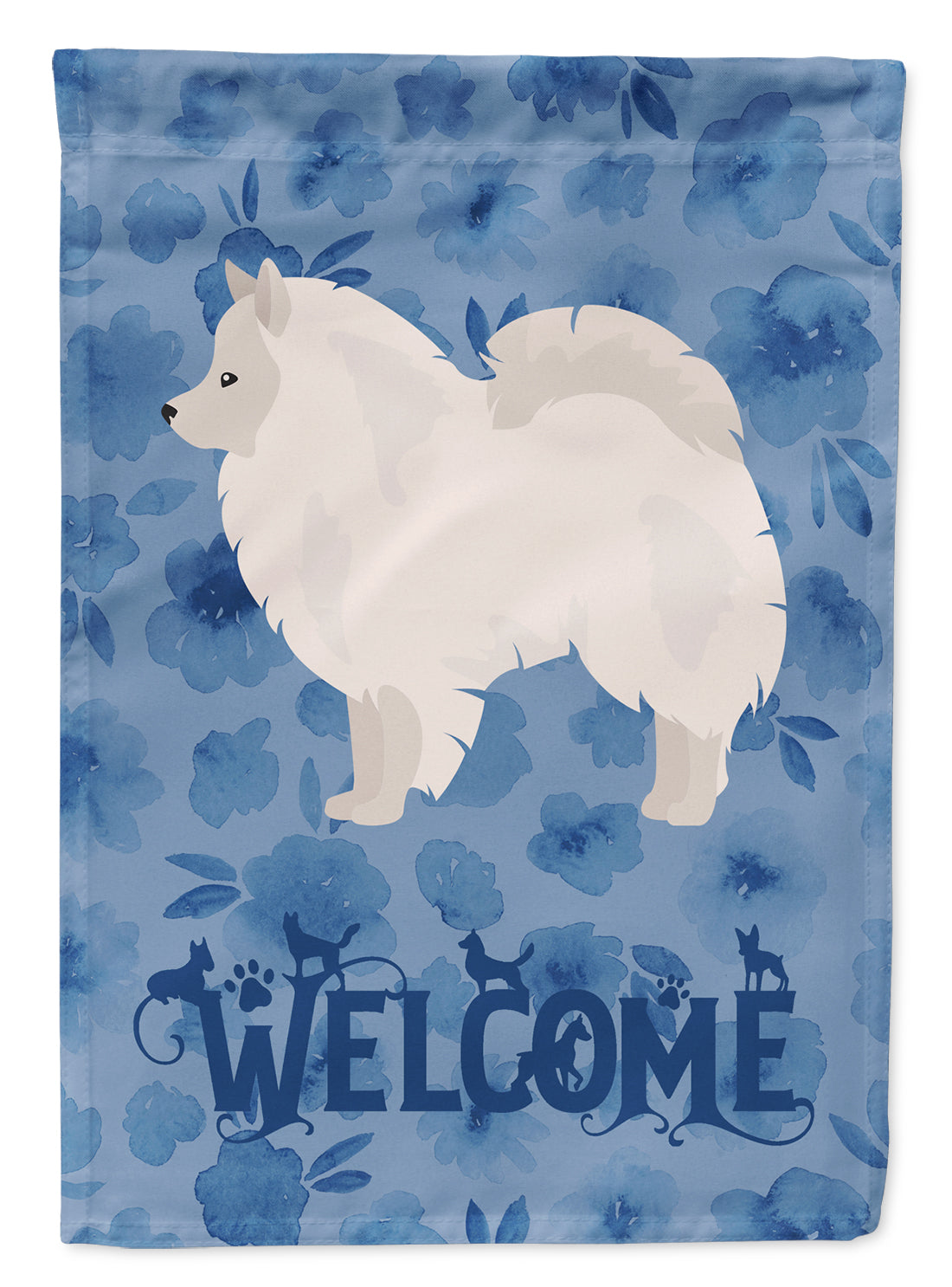 German Spitz #1 Welcome Flag Garden Size CK5993GF  the-store.com.