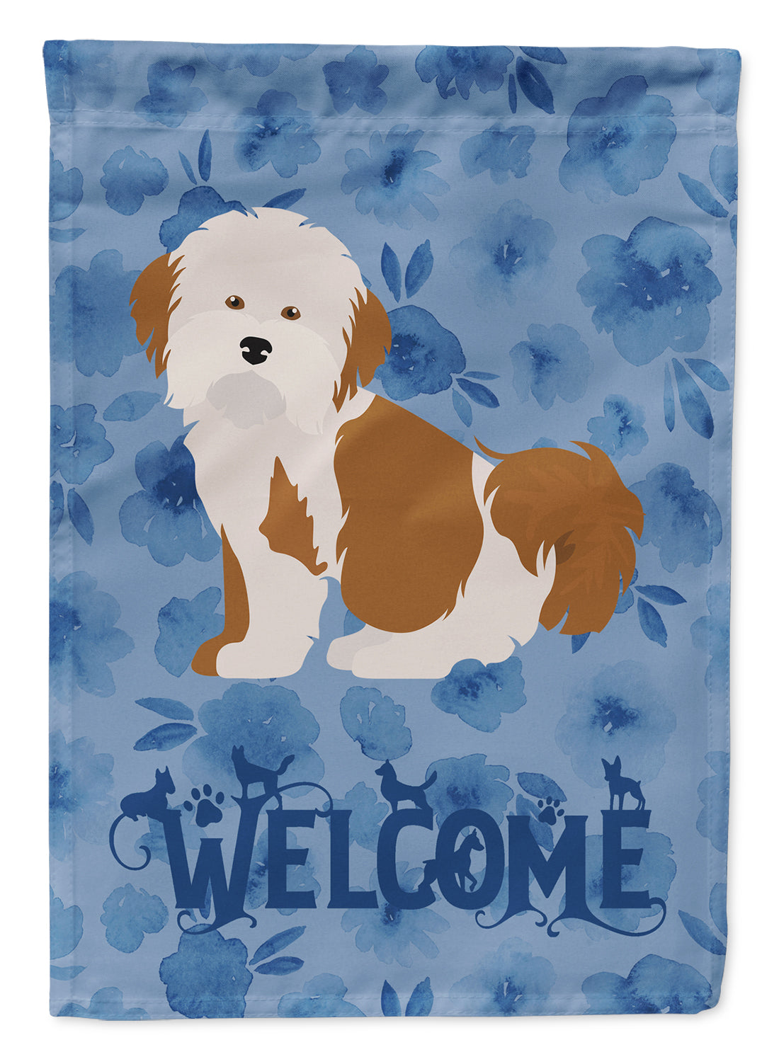 Havanese #2 Welcome Flag Canvas House Size CK5998CHF  the-store.com.