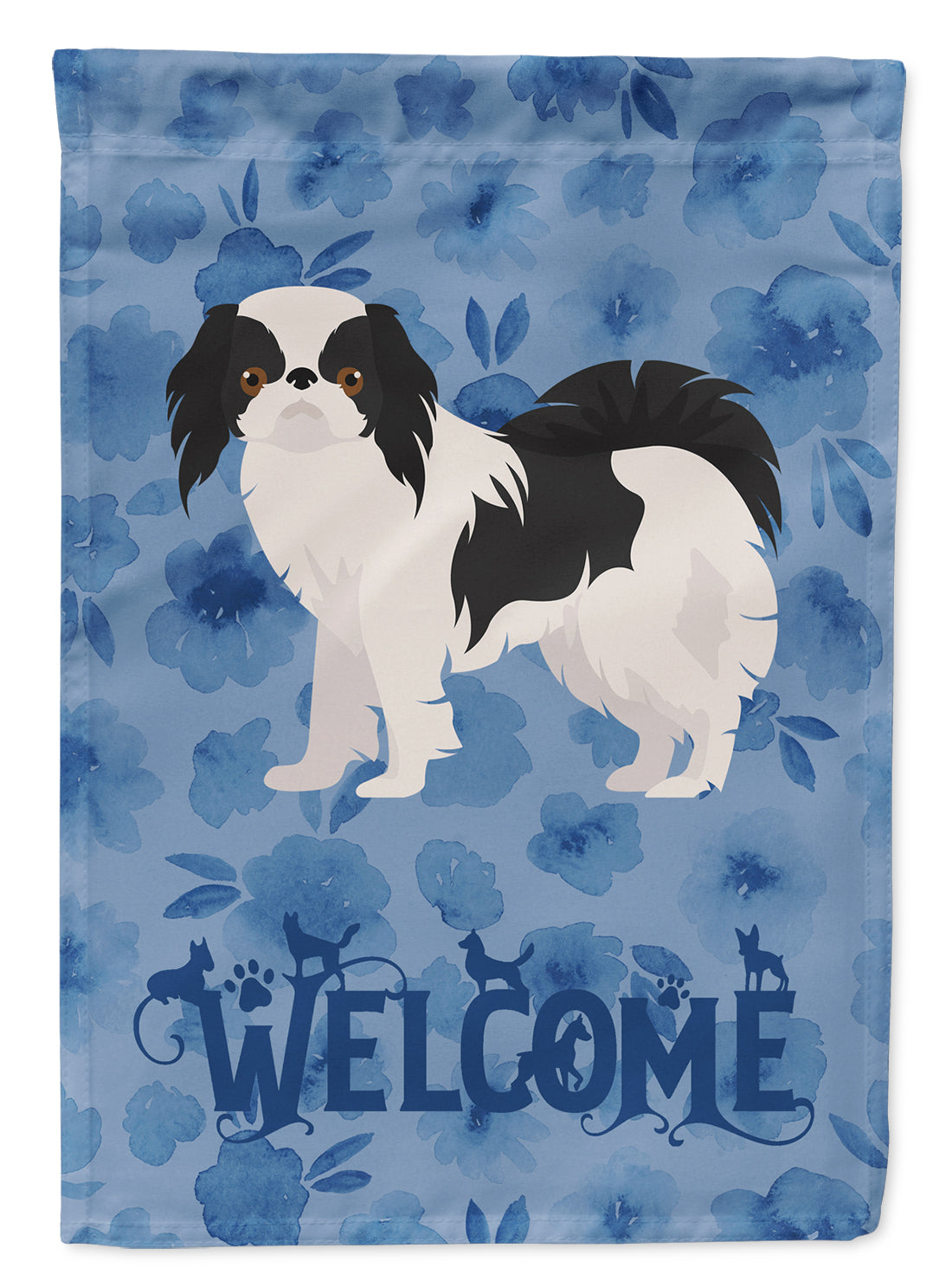 Japanese Chin #2 Welcome Flag Garden Size CK6005GF  the-store.com.