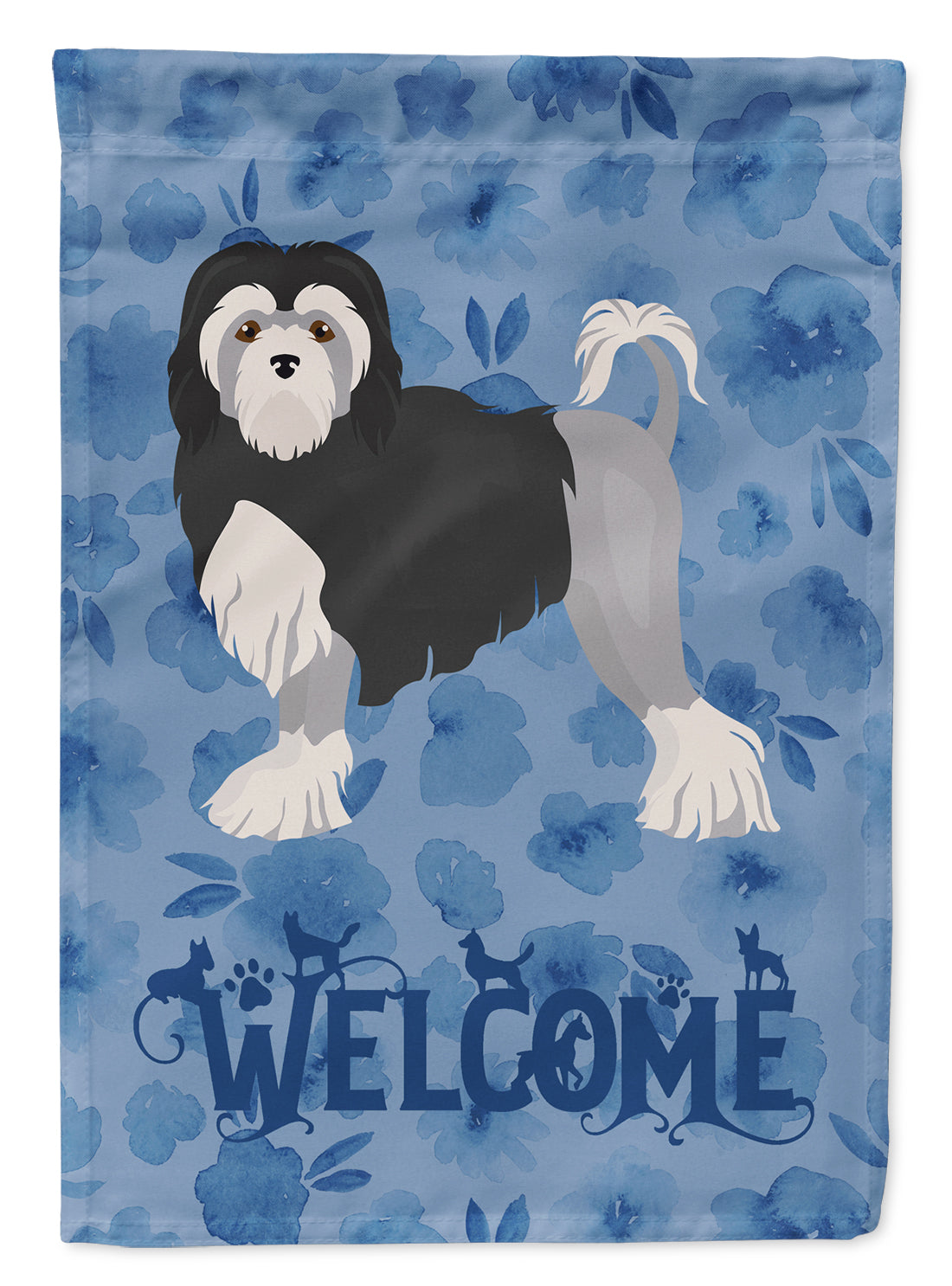 Lowchen Little Lion Dog #2 Welcome Flag Canvas House Size CK6015CHF  the-store.com.