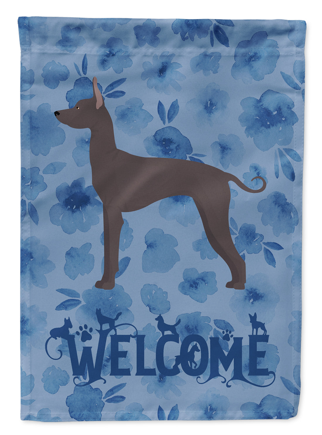 Mexican Hairless Dog #1 Welcome Flag Canvas House Size CK6020CHF  the-store.com.