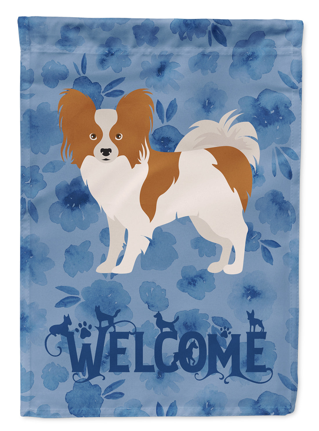 Papillon #1 Welcome Flag Garden Size CK6027GF  the-store.com.