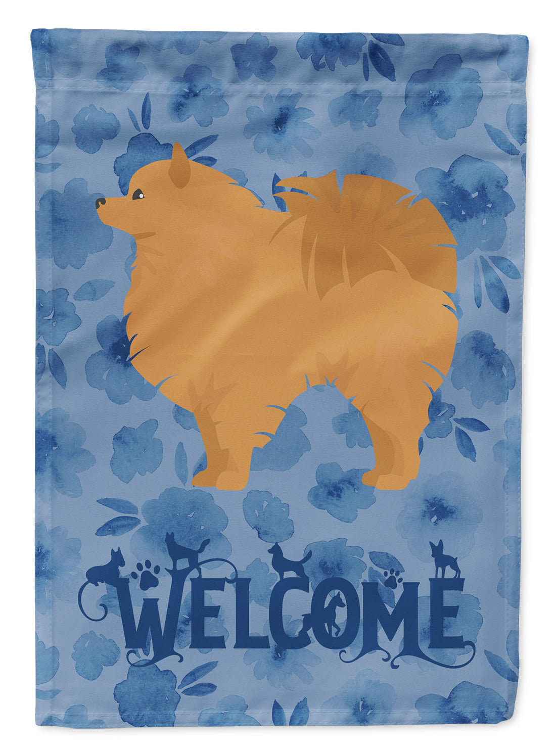 Pomeranian #1 Welcome Flag Garden Size CK6033GF  the-store.com.