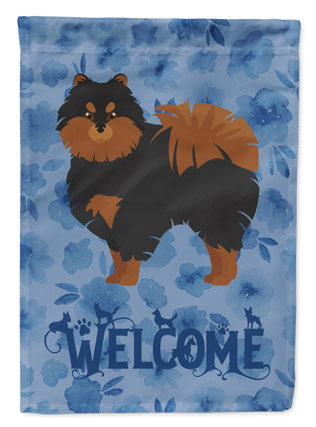 Pomeranian #2 Welcome Flag Garden Size CK6034GF  the-store.com.