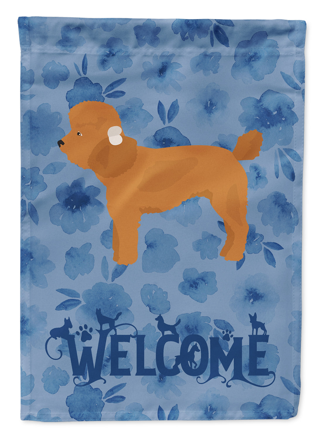 Toy Poodle Welcome Flag Garden Size CK6038GF  the-store.com.