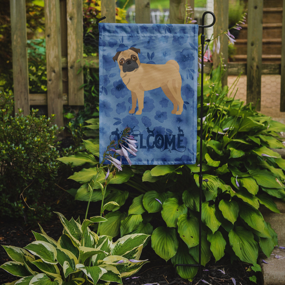 Pug Welcome Flag Garden Size CK6042GF  the-store.com.