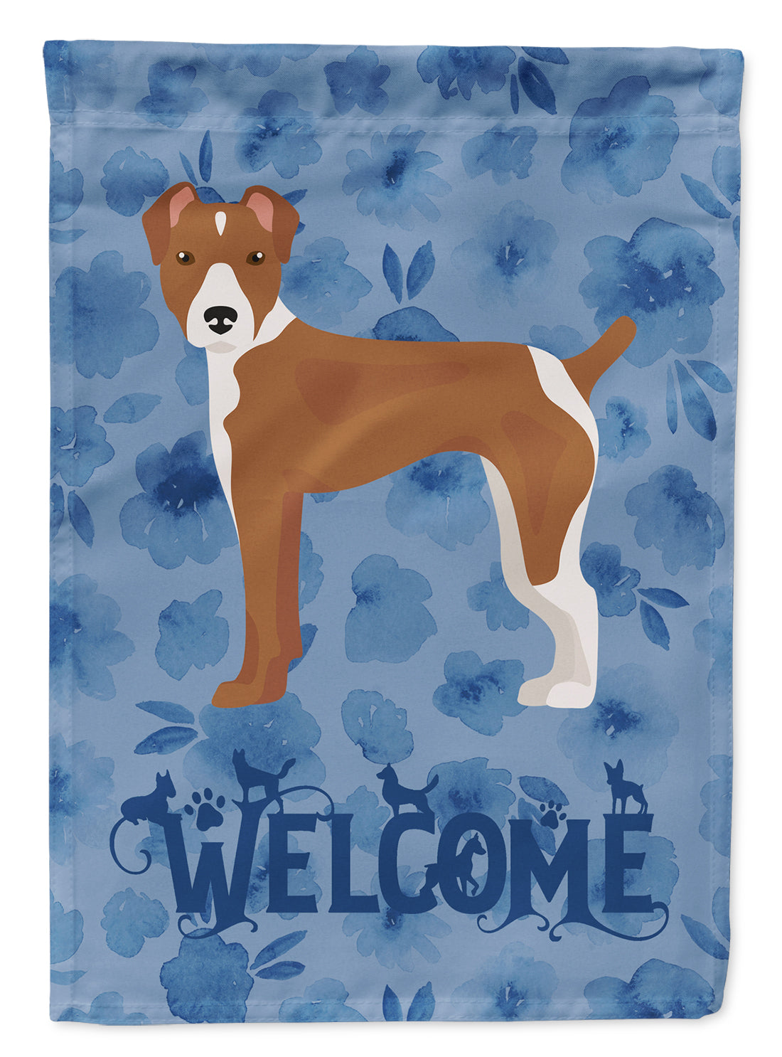 Rat Terrier Welcome Flag Canvas House Size CK6043CHF  the-store.com.