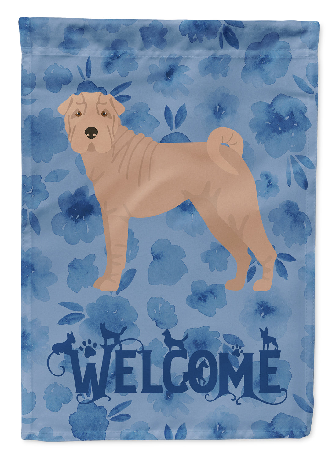 Shar Pei #2 Welcome Flag Garden Size CK6050GF  the-store.com.