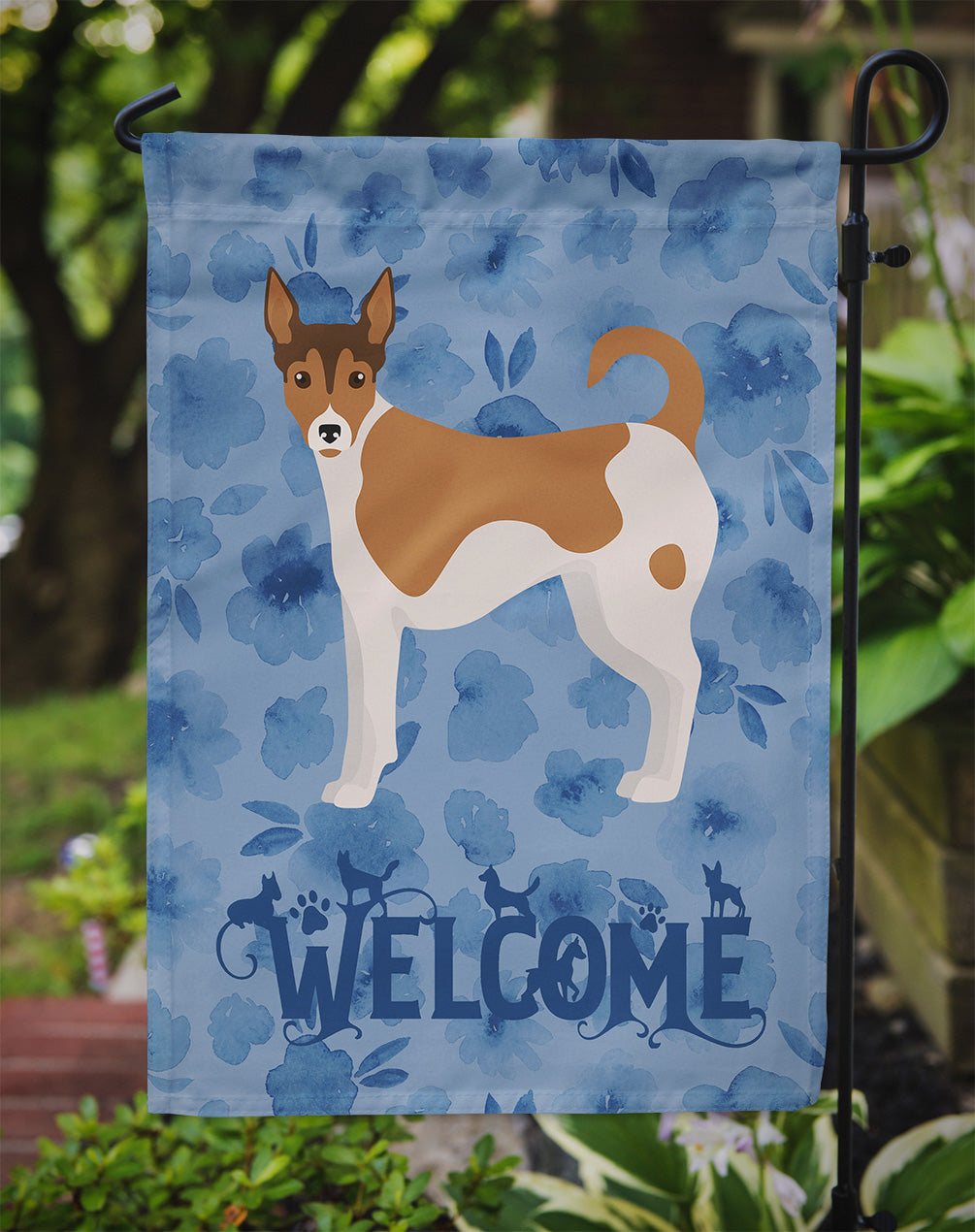 Tenterfield Terrier Welcome Flag Garden Size CK6052GF  the-store.com.