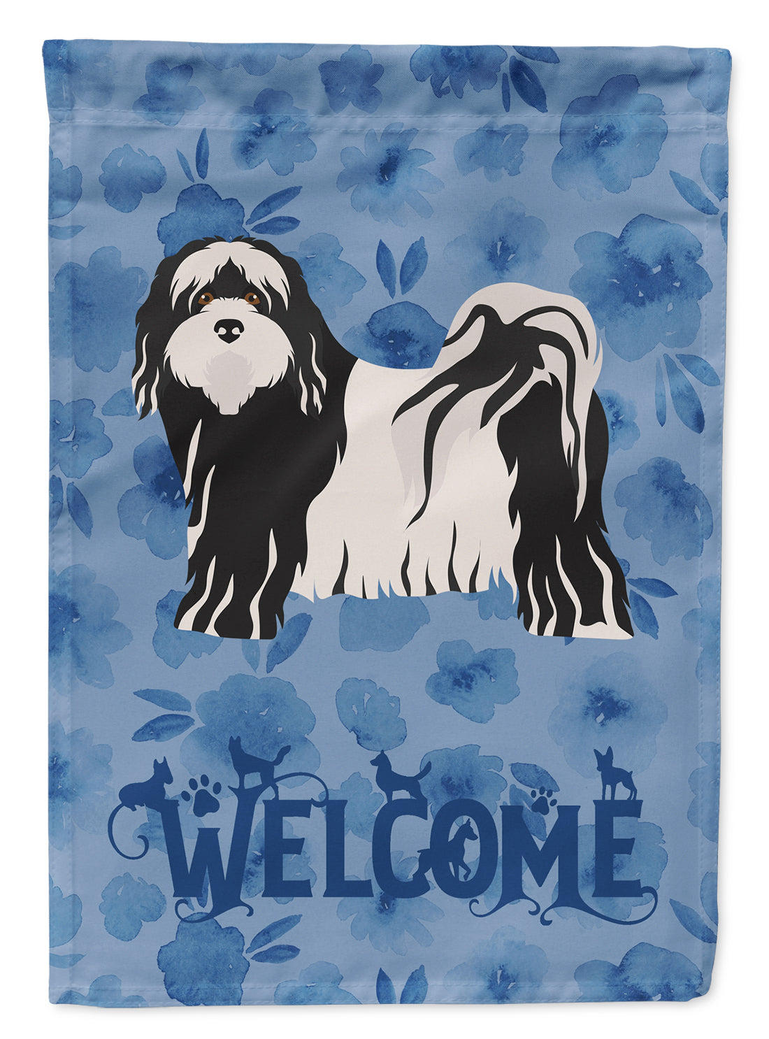 Tibetan Terrier Welcome Flag Garden Size CK6054GF  the-store.com.