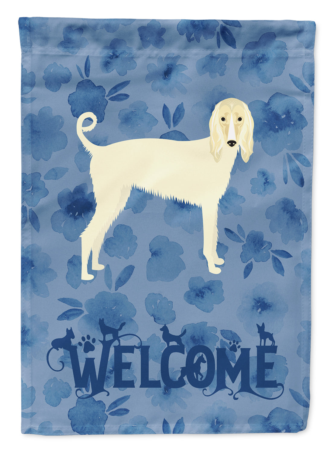 Afghan Hound Welcome Flag Garden Size CK6058GF  the-store.com.