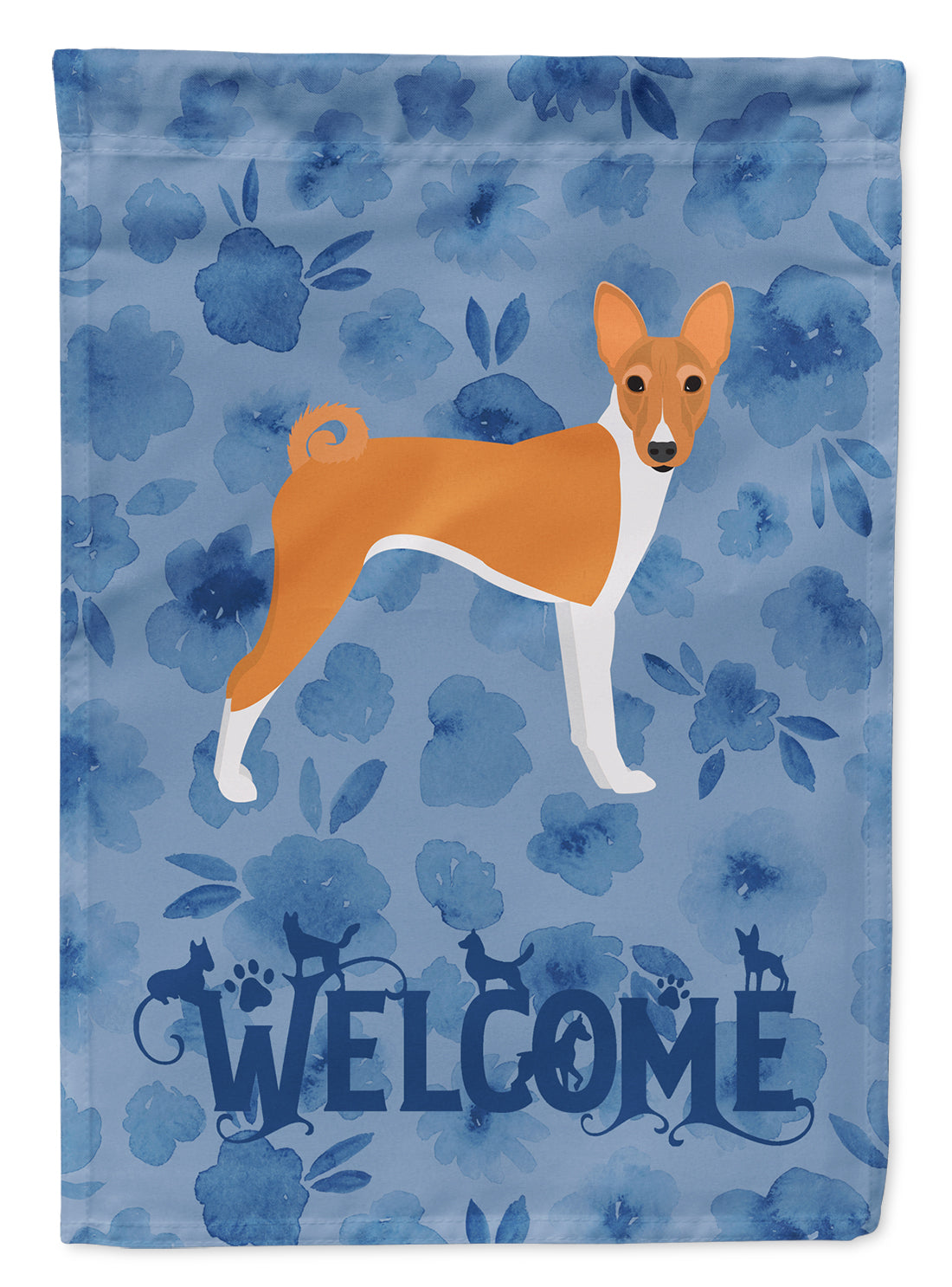 Basenji Welcome Flag Garden Size CK6059GF  the-store.com.