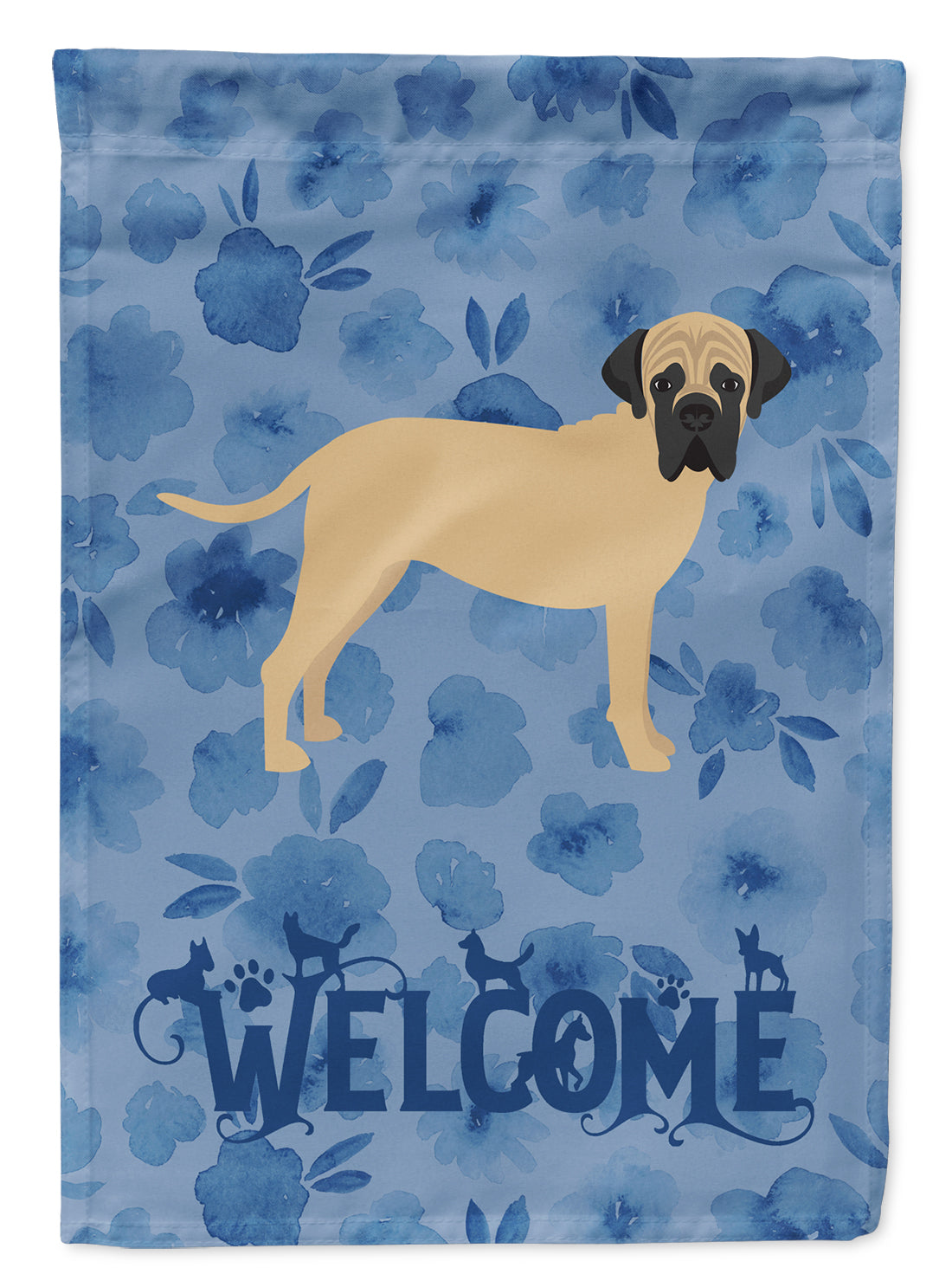 Bullmastiff Welcome Flag Canvas House Size CK6067CHF  the-store.com.