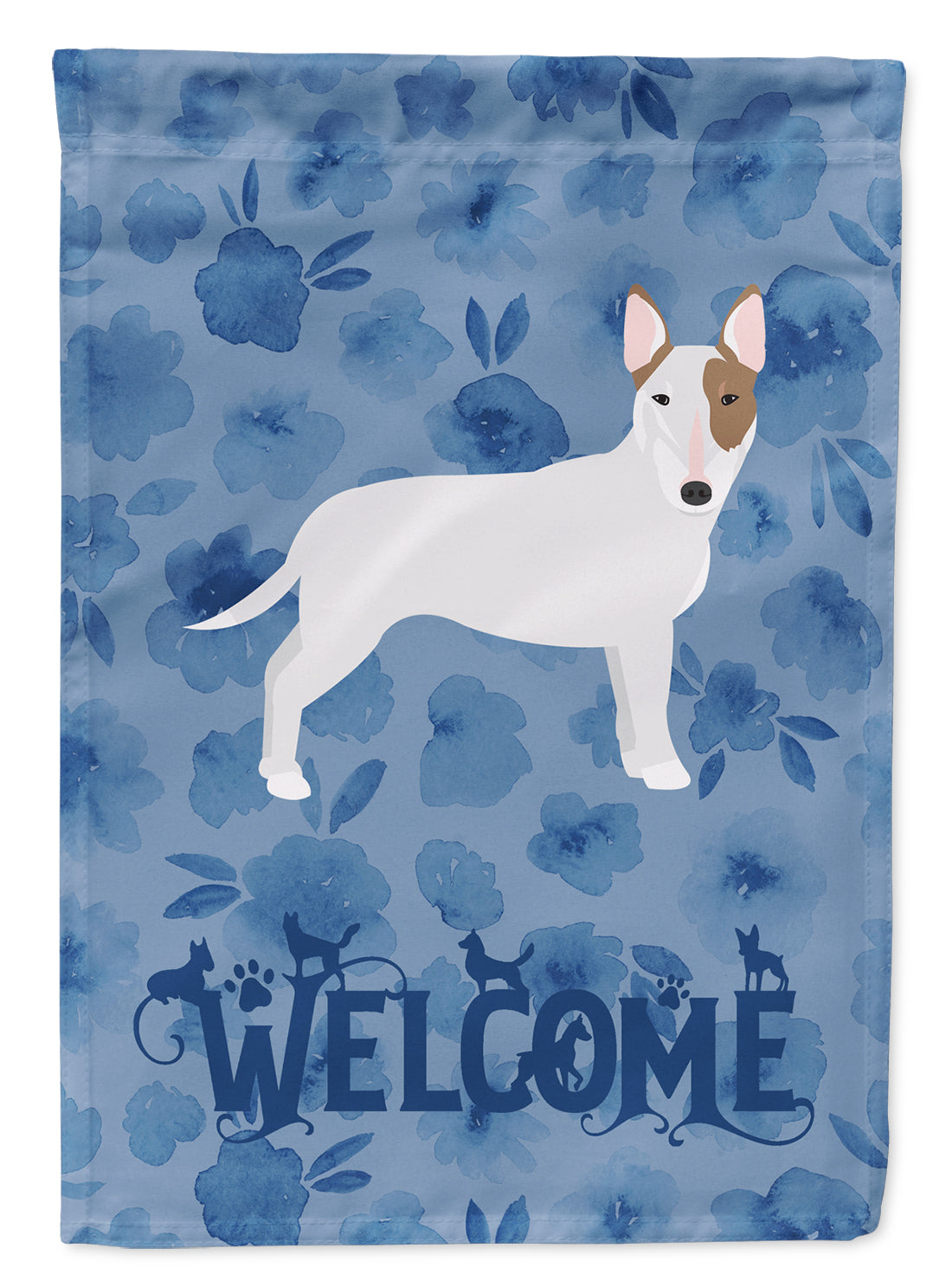 Bull Terrier Welcome Flag Garden Size CK6078GF  the-store.com.