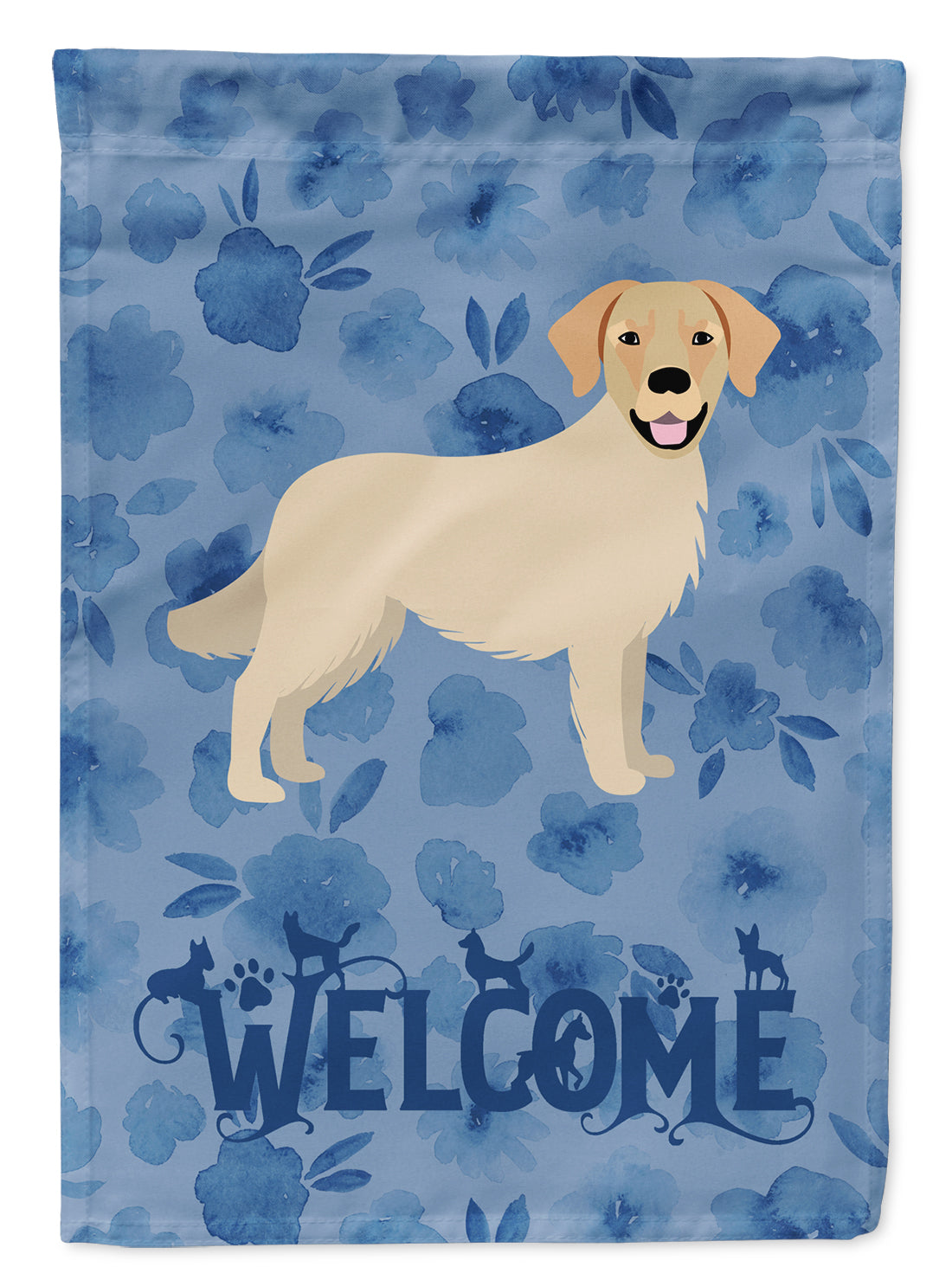 Golden Retriever Welcome Flag Canvas House Size CK6081CHF  the-store.com.