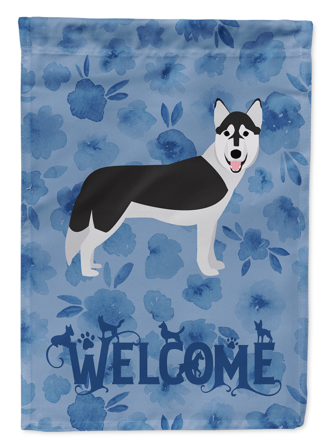 Siberian Husky Welcome Flag Garden Size CK6084GF  the-store.com.