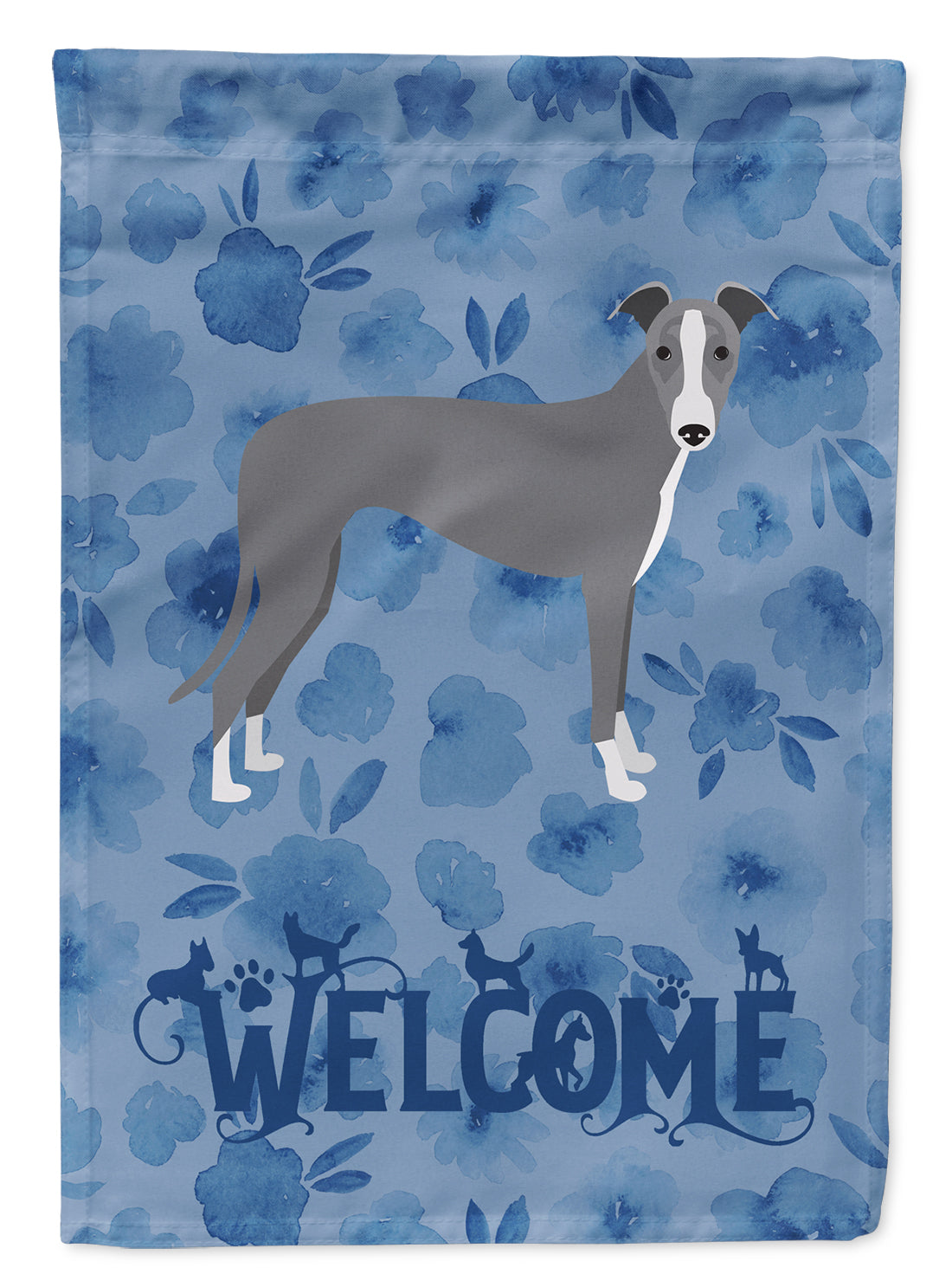 Italian Greyhound Welcome Flag Garden Size CK6085GF  the-store.com.