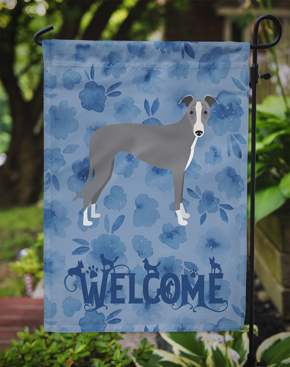 Italian Greyhound Welcome Flag Garden Size CK6085GF  the-store.com.