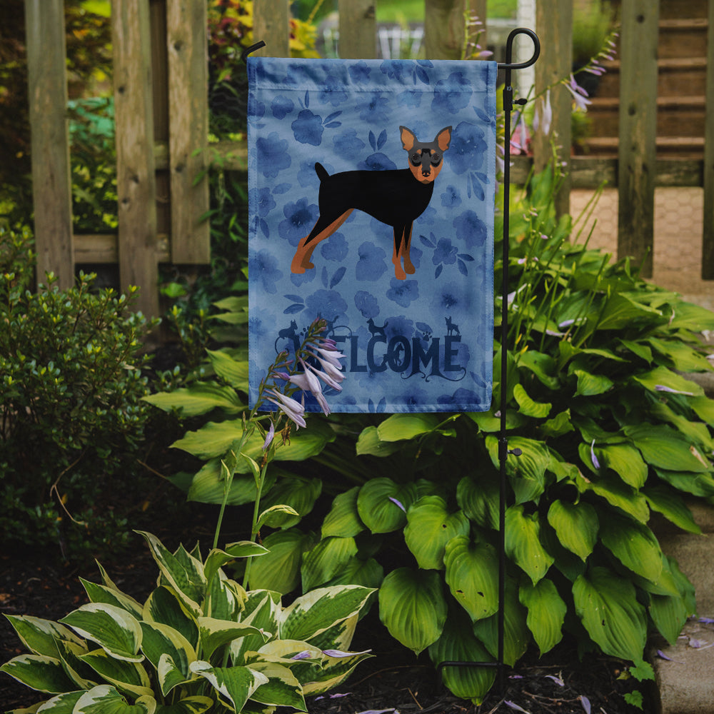 Miniature Pinscher Welcome Flag Garden Size CK6091GF  the-store.com.