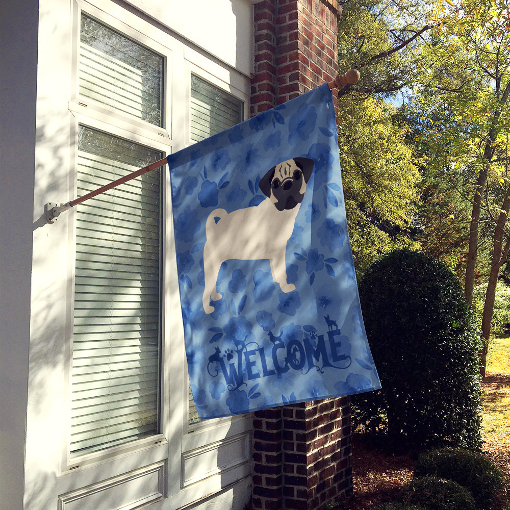 Pug #1 Welcome Flag Canvas House Size CK6096CHF  the-store.com.