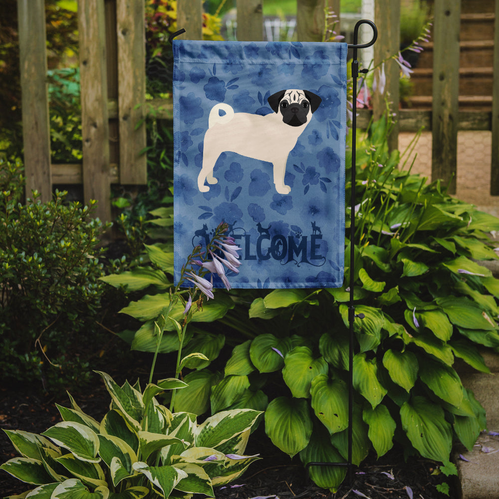 Pug #2 Welcome Flag Garden Size CK6097GF  the-store.com.