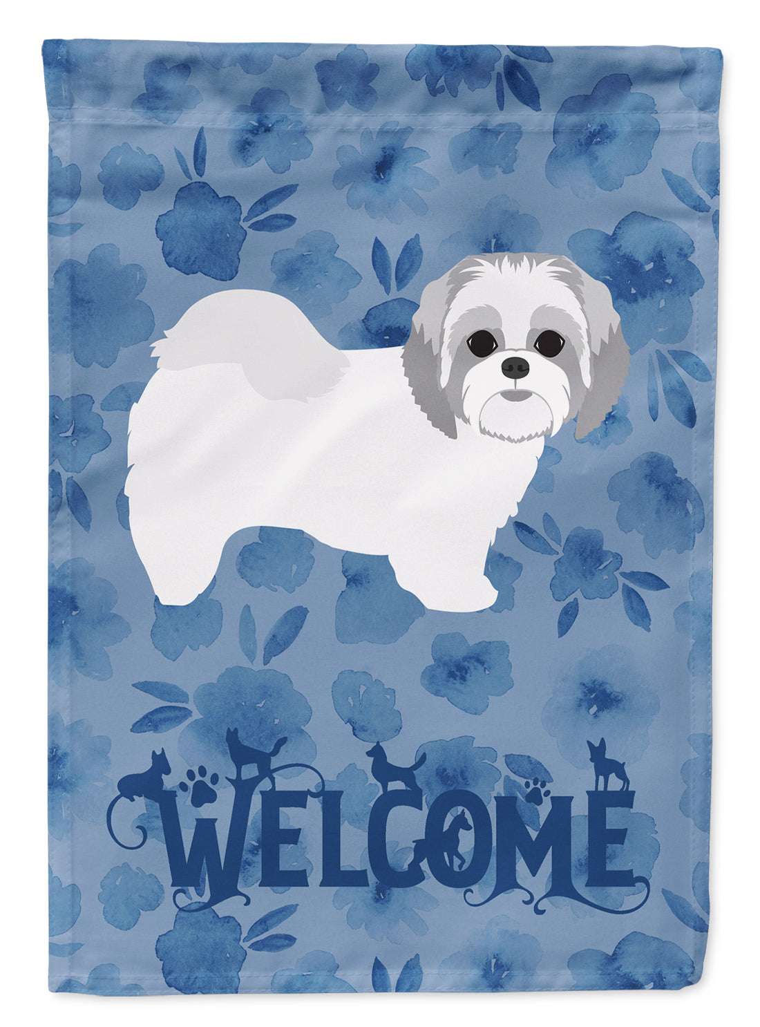 Shih Tzu #1 Welcome Flag Canvas House Size CK6099CHF  the-store.com.