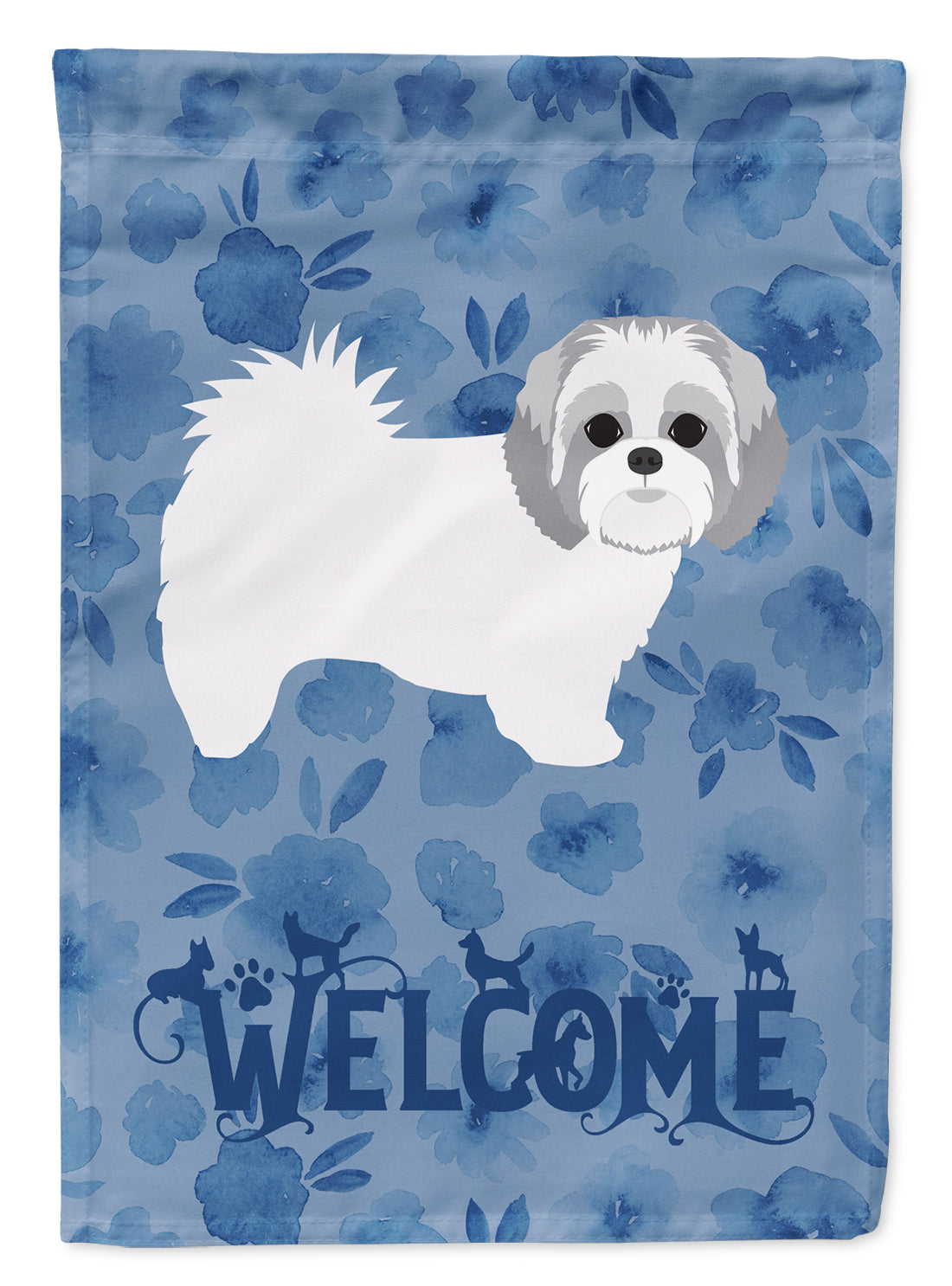 Shih Tzu #2 Welcome Flag Canvas House Size CK6100CHF  the-store.com.