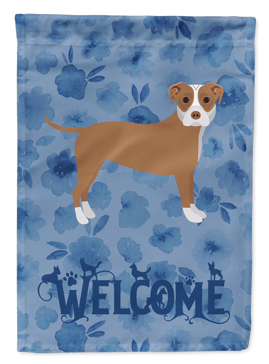 Staffordshire Bull Terrier #2 Welcome Flag Garden Size CK6103GF  the-store.com.