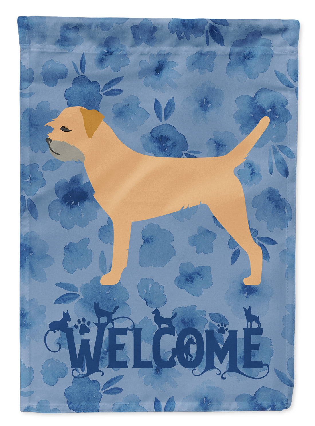 Border Terrier Welcome Flag Garden Size CK6116GF  the-store.com.