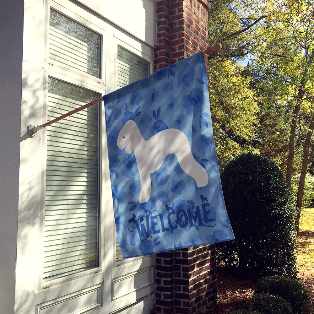 Bedlington Terrier Welcome Flag Canvas House Size CK6121CHF  the-store.com.