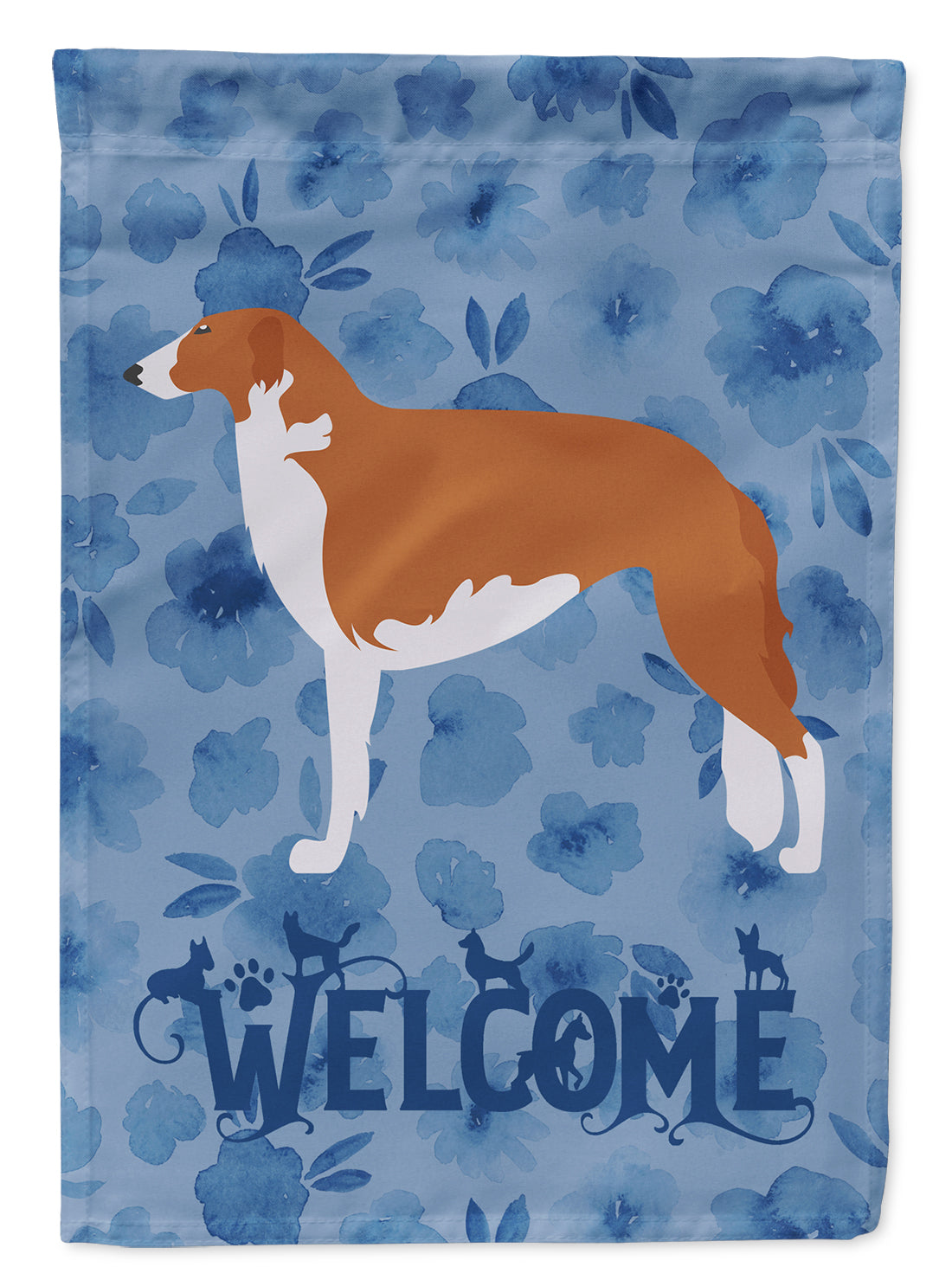 Borzoi Russian Greyhound Welcome Flag Garden Size CK6126GF  the-store.com.