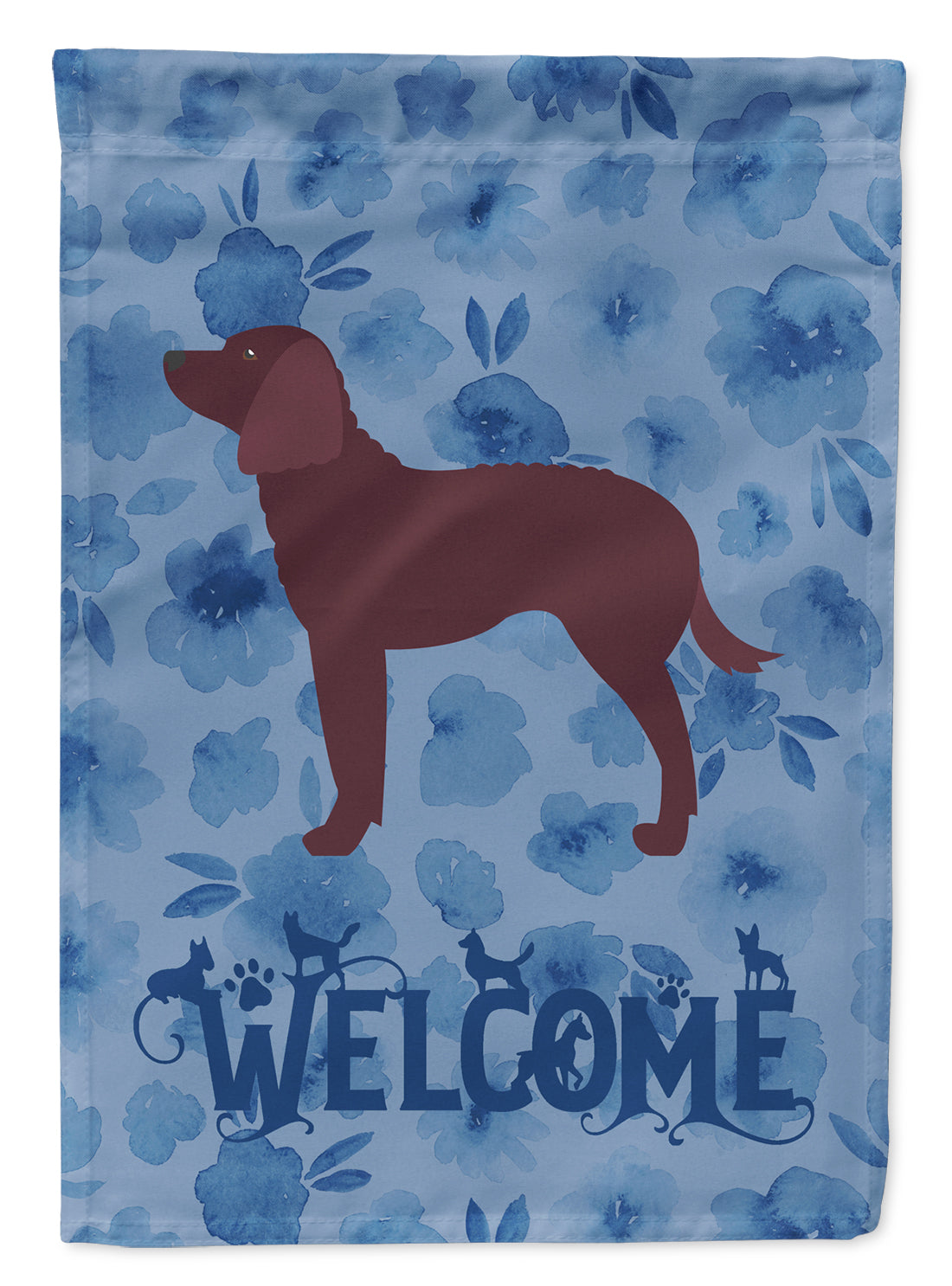 American Water Spaniel Welcome Flag Canvas House Size CK6128CHF  the-store.com.