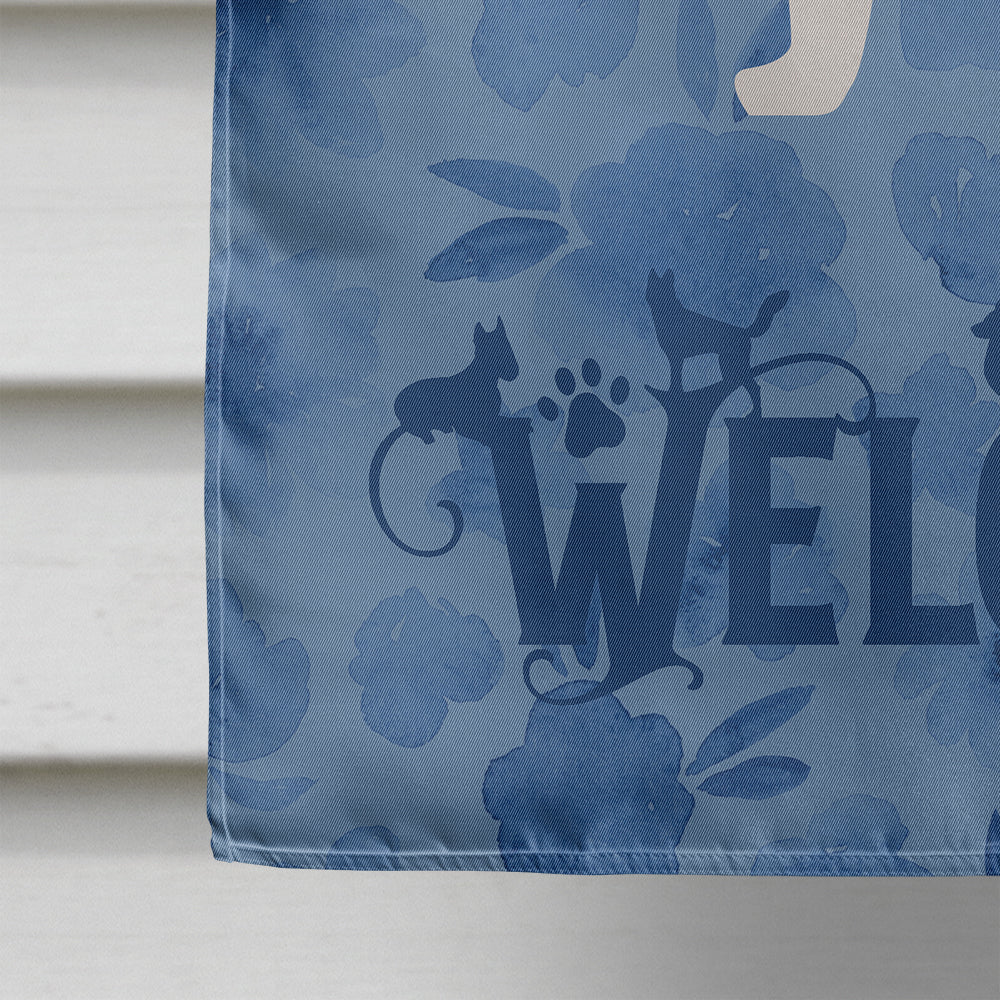 Basset Hound Welcome Flag Canvas House Size CK6129CHF  the-store.com.