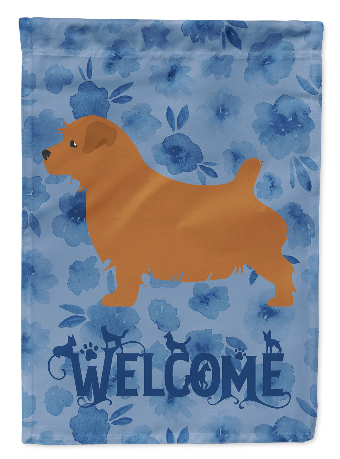 Norfolk Terrier Welcome Flag Garden Size CK6136GF  the-store.com.