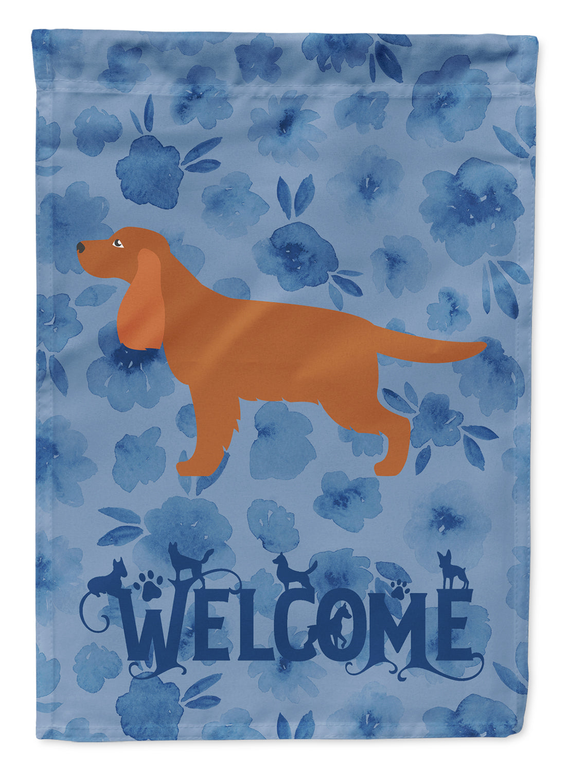 English Cocker Spaniel Welcome Flag Garden Size CK6139GF  the-store.com.