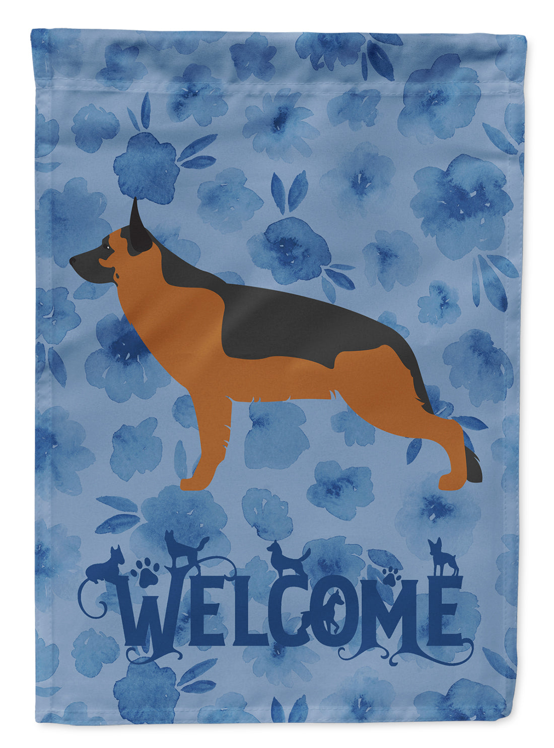 German Shepherd Welcome Flag Garden Size CK6151GF  the-store.com.