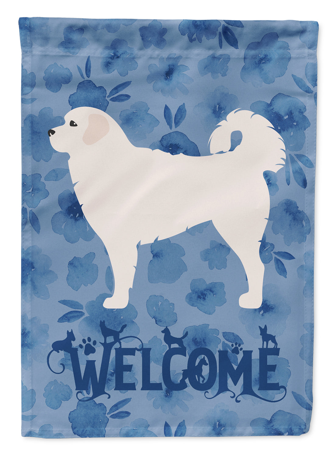 Polish Tatra Sheepdog Welcome Flag Garden Size CK6154GF  the-store.com.